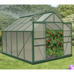 Serre De Jardin 7,44m² Polycarbonate 4mm + Embase - Habrita -Jardin Serre Boutique serre de jardin 708m polycarbonate 4mm embase 5