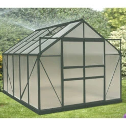 Serre De Jardin 7,44m² Polycarbonate 4mm + Embase - Habrita -Jardin Serre Boutique serre de jardin 708m polycarbonate 4mm embase 6