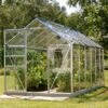 Serre Allium Venus 7,3m² En Aluminium Naturel Et Verre Trempé 3mm + Embase Incluse - Natura Lams -Jardin Serre Boutique serre de jardin 74m en aluminium anodise et verre trempe venus lams