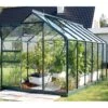 Serre Allium Venus 7,3m² En Aluminium Laqué Vert Et Verre Trempé 3mm + Embase Incluse - Natura Lams -Jardin Serre Boutique serre de jardin 74m en aluminium laque et verre trempe venus lams