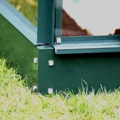 Serre Allium Venus 7,3m² En Aluminium Laqué Vert Et Verre Trempé 3mm + Embase Incluse - Natura Lams -Jardin Serre Boutique serre de jardin 74m en aluminium laque et verre trempe venus lams 4