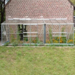 Serre Melissa Ida 7,2m² En Aluminium Naturel Et Verre Trempé 3mm + Embase Incluse – Natura Lams -Jardin Serre Boutique serre de jardin 78m en aluminium anodise et verre trempe ida embase incluse lams 12