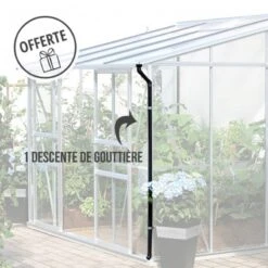 Serre Melissa Ida 7,2m² En Aluminium Naturel Et Verre Trempé 3mm + Embase Incluse – Natura Lams -Jardin Serre Boutique serre de jardin 78m en aluminium anodise et verre trempe ida embase incluse lams 14