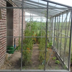 Serre Melissa Ida 7,2m² En Aluminium Naturel Et Verre Trempé 3mm + Embase Incluse – Natura Lams -Jardin Serre Boutique serre de jardin 78m en aluminium anodise et verre trempe ida embase incluse lams 9