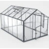Serre De Jardin 7,92m² En Aluminium Noir Et Verre Trempé Sanus L8 - Gampre -Jardin Serre Boutique serre de jardin 792m en aluminium noir et verre trempe sanus l8 gampre