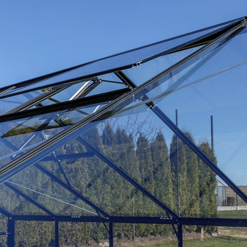 Serre De Jardin 7,92m² En Aluminium Noir Et Verre Trempé Sanus L8 - Gampre 15 Serre De Jardin 7,92m² En Aluminium Noir Et Verre Trempé Sanus L8 - Gampre – Image 13