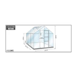 Serre Carvi Merkur 8,10m² En Aluminium Laqué Vert Et Verre Trempé 3mm + Embase Incluse - Natura Lams 18 Serre Carvi Merkur 8,10m² En Aluminium Laqué Vert Et Verre Trempé 3mm + Embase Incluse - Natura Lams -Jardin Serre Boutique serre de jardin 825m en aluminium laque et verre trempe merkur lams 3