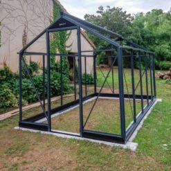 Serre De Jardin 8,2m² Anthracite En Verre Trempé Compact - Juliana -Jardin Serre Boutique serre de jardin 82m anthracite en verre trempe compact nye juliana 12