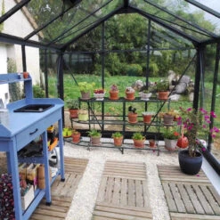 Serre De Jardin 8,2m² Anthracite En Verre Trempé Compact - Juliana -Jardin Serre Boutique serre de jardin 82m anthracite en verre trempe compact nye juliana 13