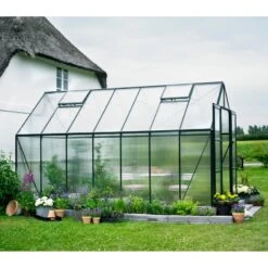 Serre De Jardin 8,3m² Magnum 108 En Aluminium Vert Et Polycarbonate 6mm - Halls