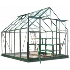 Serre De Jardin 8,3m² Magnum 108 En Aluminium Vert Et Polycarbonate 6mm - Halls -Jardin Serre Boutique serre de jardin 83m magnum 108 en aluminium vert et polycarbonate 6mm halls 4