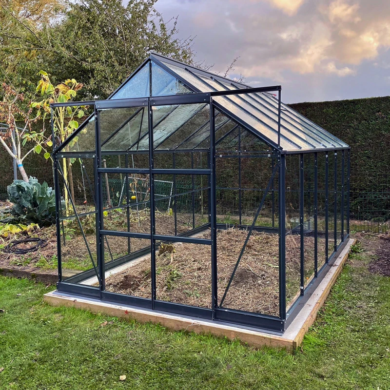 Serre De Jardin 8,98m² En Aluminium Anthracite Et Verre Trempé 4mm - Green Protect 15 Serre De Jardin 8,98m² En Aluminium Anthracite Et Verre Trempé 4mm - Green Protect – Image 13