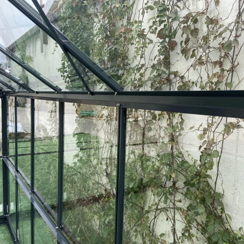 Serre De Jardin 8,98m² En Aluminium Anthracite Et Verre Trempé 4mm - Green Protect 11 Serre De Jardin 8,98m² En Aluminium Anthracite Et Verre Trempé 4mm - Green Protect – Image 9