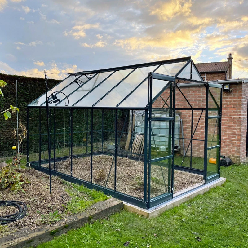 Serre De Jardin 8,98m² En Aluminium Anthracite Et Verre Trempé 4mm - Green Protect 3 Serre De Jardin 8,98m² En Aluminium Anthracite Et Verre Trempé 4mm - Green Protect