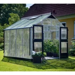 Serre De Jardin 8,8m² Aluminium Et Polycarbonate 10mm Premium Juliana