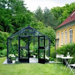 Serre De Jardin 8,8m² Anthracite Et Verre Trempé Premium - Juliana -Jardin Serre Boutique serre de jardin 88m anthracite et verre trempe premium juliana 14
