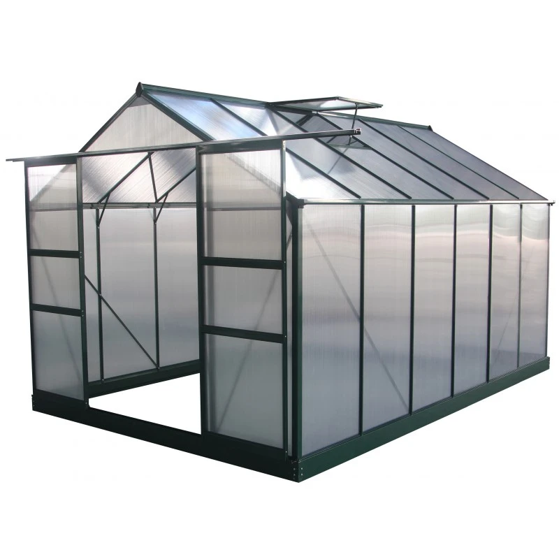 Serre De Jardin 9,13m² Verte En Polycarbonate 4mm + Embase Green Protect 3 Serre De Jardin 9,13m² Verte En Polycarbonate 4mm + Embase Green Protect