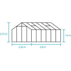 Serre De Jardin 9,71m² En Verre Trempé BLOCKLEY Noire - Halls Costwold -Jardin Serre Boutique serre de jardin 971m en verre trempe blockley noire eden greenhouses 1