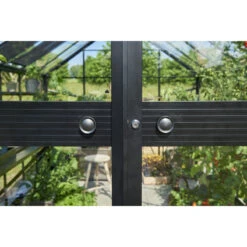 Serre De Jardin 9,71m² En Verre Trempé BLOCKLEY Noire - Halls Costwold -Jardin Serre Boutique serre de jardin 971m en verre trempe blockley noire eden greenhouses 10