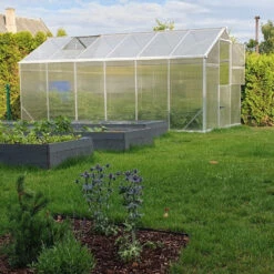 Serre De Jardin 9,8m² En Aluminium Et Polycarbonate 6mm Sanus L10 – Gampre -Jardin Serre Boutique serre de jardin 98m en aluminium et polycarbonate 6mm sanus l10 gampre 10