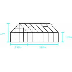 Promotion Serre De Jardin Verte 9,9m² En Aluminium Et Verre Trempé Universal + Embase Halls -Jardin Serre Boutique serre de jardin 99m en aluminium vert et verre trempe universal halls 6