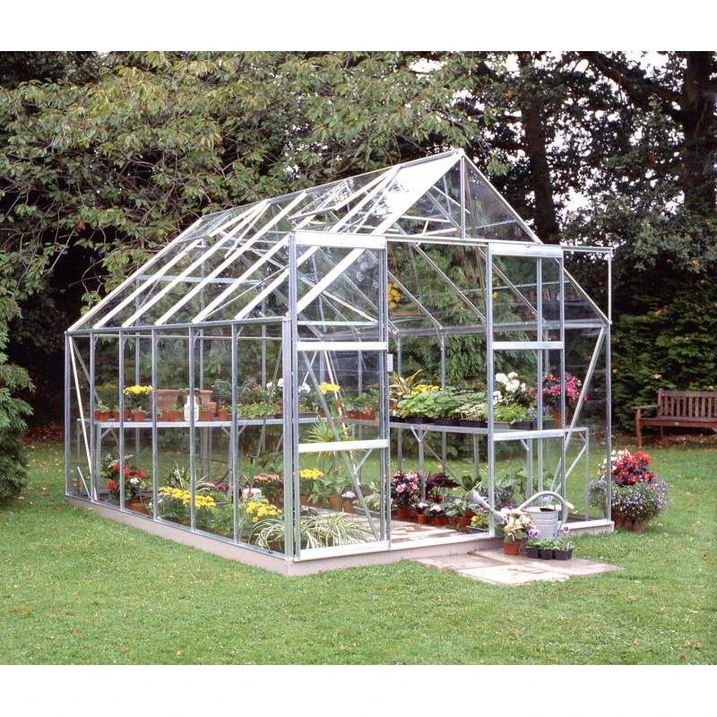 Serre De Jardin 9,9m² Magnum 128 En Aluminium Et Verre Trempé 3mm - Halls 3 Serre De Jardin 9,9m² Magnum 128 En Aluminium Et Verre Trempé 3mm - Halls