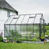 Serre De Jardin 9,9m² Magnum 128 En Aluminium Noir Et Polycarbonate 6mm - Halls -Jardin Serre Boutique serre de jardin 99m magnum 128 en aluminium noir et polycarbonate 6mm halls