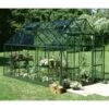 Serre De Jardin 9,9m² Magnum 128 En Aluminium Vert Et Verre Trempé 3mm - Halls -Jardin Serre Boutique serre de jardin 99m magnum 128 en aluminium vert et verre trempe 3mm halls