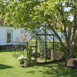 Serre De Jardin 9,9m² Qube+ 812 Noire En Verre Trempé - Halls 17 Serre De Jardin 9,9m² Qube+ 812 Noire En Verre Trempé - Halls -Jardin Serre Boutique serre de jardin 99m qube 812 noire en verre trempe halls 4