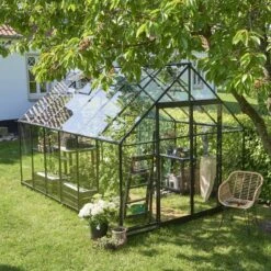 Serre De Jardin 9,9m² Qube+ 812 Noire En Verre Trempé - Halls 18 Serre De Jardin 9,9m² Qube+ 812 Noire En Verre Trempé - Halls -Jardin Serre Boutique serre de jardin 99m qube 812 noire en verre trempe halls 5