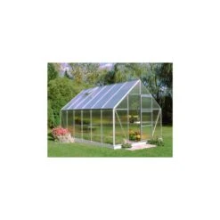 Serre De Jardin 9,9m² Universal 128 En Aluminium Et Polycarbonate 6mm - Halls -Jardin Serre Boutique serre de jardin 99m universal 128 en aluminium et polycarbonate 6mm halls 1