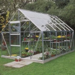Serre De Jardin 9,9m² Universal 128 En Aluminium Et Verre Horticole 3mm - Halls -Jardin Serre Boutique serre de jardin 99m universal 128 en aluminium et verre horticole 3mm halls 2