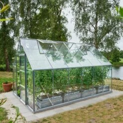 Serre De Jardin 9,9m² Universal 128 En Aluminium Et Verre Horticole 3mm - Halls -Jardin Serre Boutique serre de jardin 99m universal 128 en aluminium et verre horticole 3mm halls 5