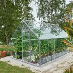 Serre De Jardin 9,9m² Universal 128 En Aluminium Et Verre Horticole 3mm - Halls -Jardin Serre Boutique serre de jardin 99m universal 128 en aluminium et verre horticole 3mm halls 6
