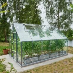 Serre De Jardin 9,9m² Universal 128 En Aluminium Et Verre Horticole 3mm - Halls -Jardin Serre Boutique serre de jardin 99m universal 128 en aluminium et verre horticole 3mm halls 8