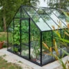 Serre De Jardin 9,9m² Universal 128 En Aluminium Noir Et Verre Horticole 3mm - Halls -Jardin Serre Boutique serre de jardin 99m universal 128 en aluminium noir et verre horticole 3mm halls