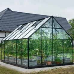 Serre De Jardin 9,9m² Universal 128 En Aluminium Noir Et Verre Horticole 3mm - Halls 18 Serre De Jardin 9,9m² Universal 128 En Aluminium Noir Et Verre Horticole 3mm - Halls -Jardin Serre Boutique serre de jardin 99m universal 128 en aluminium noir et verre horticole 3mm halls 7