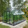 Serre De Jardin 9,9m² Universal 128 En Aluminium Noir Et Verre Trempé 3mm - Halls -Jardin Serre Boutique serre de jardin 99m universal 128 en aluminium noir et verre trempe 3mm halls