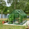 Serre De Jardin 9,9m² Universal 128 En Aluminium Vert Et Verre Horticole 3mm - Halls