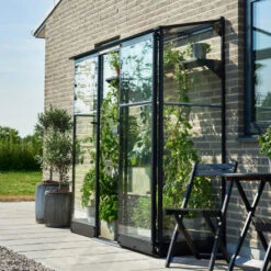 Serre De Jardin Adossée 1,2m² Qube Lean-to 26 Noire En Verre Trempé - Halls 14 Serre De Jardin Adossée 1,2m² Qube Lean-to 26 Noire En Verre Trempé - Halls -Jardin Serre Boutique serre de jardin adossee 12m qube lean to 26 noire en verre trempe halls 3