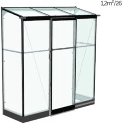 Serre De Jardin Adossée 1,2m² Qube Lean-to 26 Noire En Verre Trempé - Halls 19 Serre De Jardin Adossée 1,2m² Qube Lean-to 26 Noire En Verre Trempé - Halls -Jardin Serre Boutique serre de jardin adossee 12m qube lean to 26 noire en verre trempe halls 8