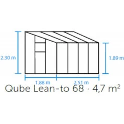 Serre De Jardin Adossée 4,7m² Qube Lean-to 68 Noire En Verre Trempé - Halls -Jardin Serre Boutique serre de jardin adossee 47m qube lean to 68 noire en verre trempe halls 12