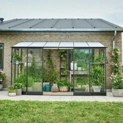 Serre De Jardin Adossée 7,1m² Qube Lean-to 612 Noire En Verre Trempé - Halls 16 Serre De Jardin Adossée 7,1m² Qube Lean-to 612 Noire En Verre Trempé - Halls -Jardin Serre Boutique serre de jardin adossee 71m qube lean to 612 noire en verre trempe halls 1