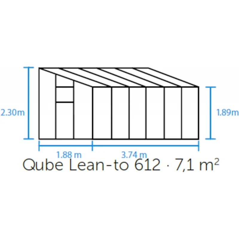 Serre De Jardin Adossée 7,1m² Qube Lean-to 612 Noire En Verre Trempé - Halls 15 Serre De Jardin Adossée 7,1m² Qube Lean-to 612 Noire En Verre Trempé - Halls – Image 13