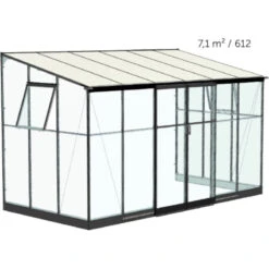 Serre De Jardin Adossée 7,1m² Qube Lean-to 612 Noire En Verre Trempé - Halls 17 Serre De Jardin Adossée 7,1m² Qube Lean-to 612 Noire En Verre Trempé - Halls -Jardin Serre Boutique serre de jardin adossee 71m qube lean to 612 noire en verre trempe halls 2