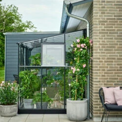 Serre De Jardin Adossée 7,1m² Qube Lean-to 612 Noire En Verre Trempé - Halls 20 Serre De Jardin Adossée 7,1m² Qube Lean-to 612 Noire En Verre Trempé - Halls -Jardin Serre Boutique serre de jardin adossee 71m qube lean to 612 noire en verre trempe halls 5