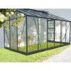 Serre De Jardin Adossée En Aluminium Laqué Gris Et Verre Trempé 7,22m² + Embase 2 Serre De Jardin Adossée En Aluminium Laqué Gris Et Verre Trempé 7,22m² + Embase -Jardin Serre Boutique serre de jardin adossee en aluminium laque gris et verre trempe 722m embase