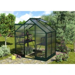 Serre De Jardin Apollo 2500 En Aluminium émeraude Et Panneaux De Polycarbonate 4mm - Vitavia -Jardin Serre Boutique serre de jardin apollo 2500 en aluminium emeraude et panneaux de polycarbonate 4mm vitavia 2