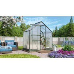 Serre De Jardin Apollo 2500 En Aluminium émeraude Et Panneaux De Polycarbonate De 6 Mm - Vitavia -Jardin Serre Boutique serre de jardin apollo 2500 en aluminium emeraude et panneaux de polycarbonate de 6 mm vitavia 3