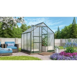 Serre De Jardin Apollo 3800 En Aluminium émeraude Et Panneaux De Polycarbonate De 6 Mm - Vitavia -Jardin Serre Boutique serre de jardin apollo 3800 en aluminium emeraude et panneaux de polycarbonate de 6 mm vitavia 2